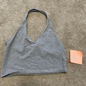 grey crop top